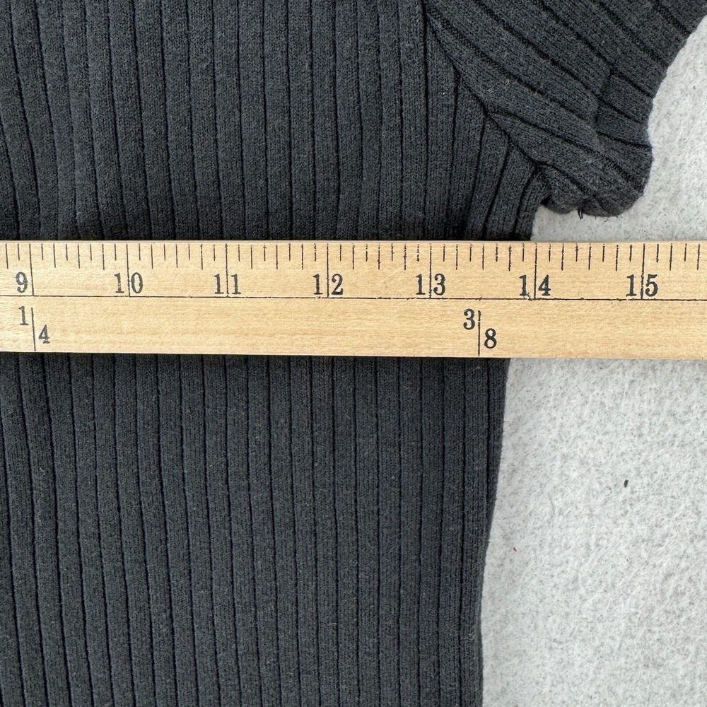 Madewell Dress Womens‎ XS Black Ribbed Button up Pencil Fitted Knit Stretch - Picture 4 of 7